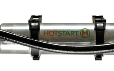 A Hotstart CB engine heater with a thermostat
