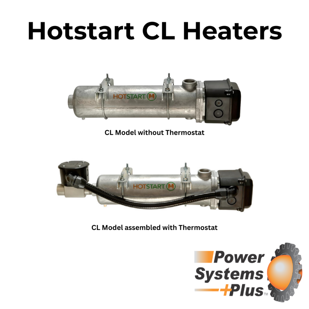 Hotstart CL Heaters for better generator performance from Power Systems Plus