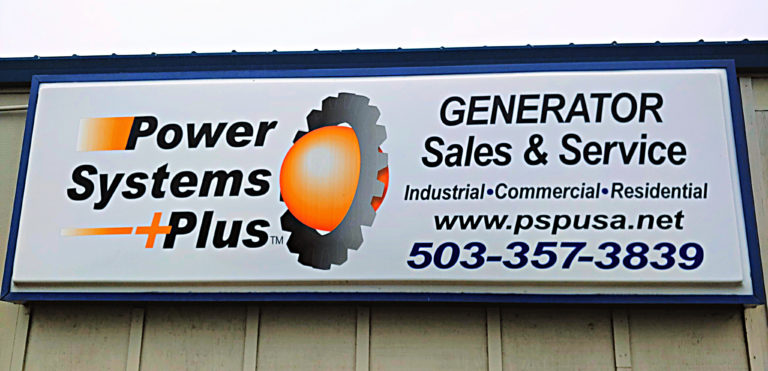 Power Systems Plus Generator Service sign in Cornelius Oregon