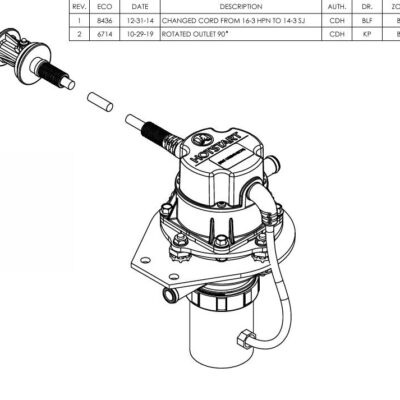 A drawing of a custom CTM15110-MS0 Coolant Heater from Hotstart