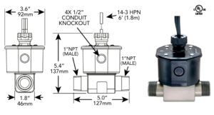 2-3 Week Lead Time! Hotstart TFT8-220 Remote Thermostat 1" NPT male x 1" NPT male 80 °F (27 °C) 100 °F (38 °C)