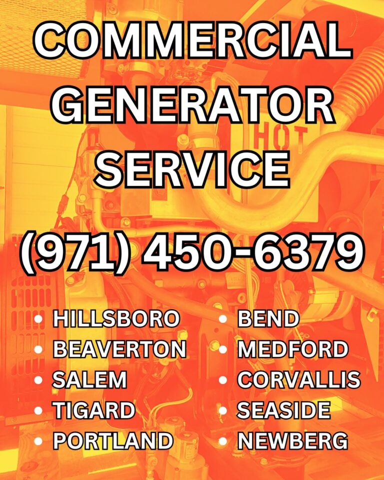 Commercial generator service in Oregon