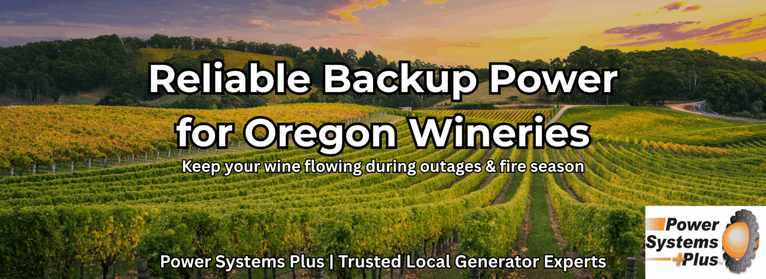 Reliable Backup Power for Oregon wineries banner for Power Systems Plus in Oregon