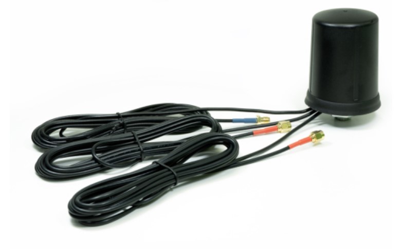 A black 4G LTE/GPS antenna from Deep Sea Electronics