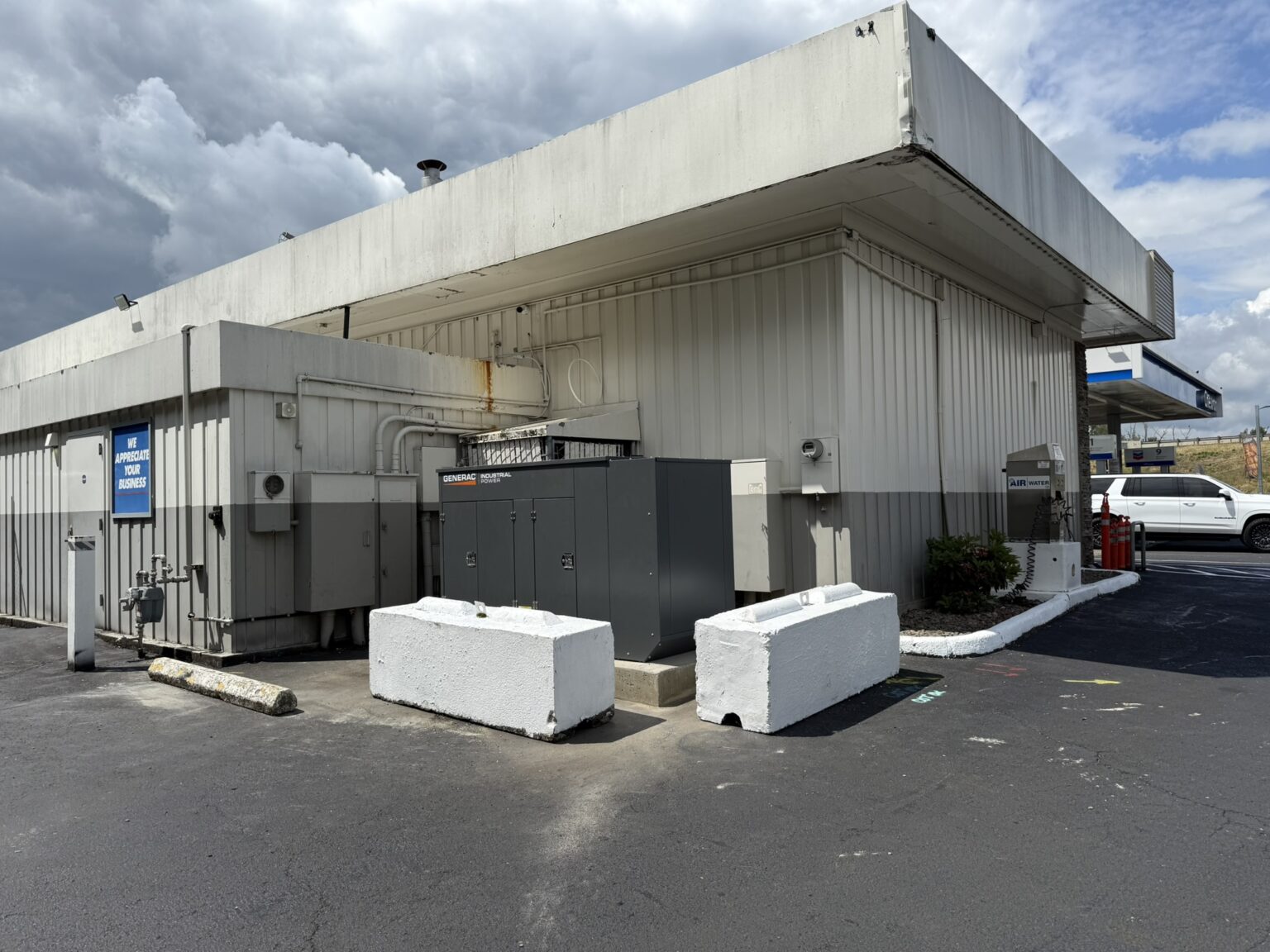 Gas station standby generator