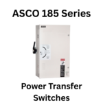 An ASCO 185 Series power transfer switch with ASCO text