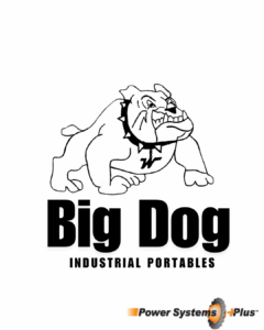 A bulldog with a Winco collar for Big Dog Portable Generators by Winco