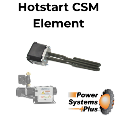 A Hotstart replacement element for a CSM engine heater for reliable generators.