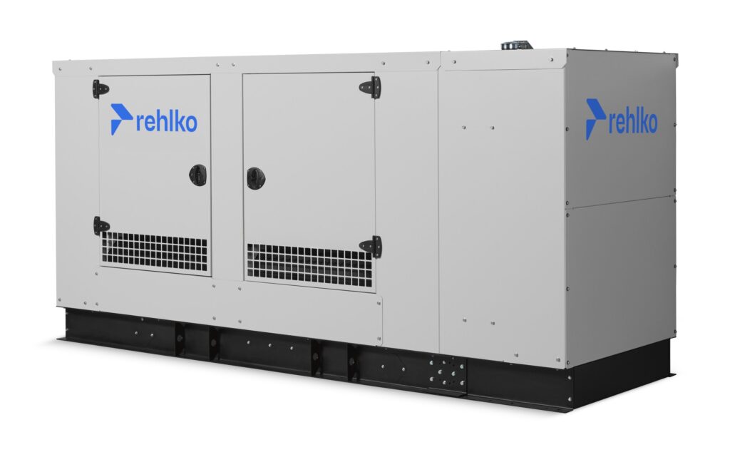 Rehlko KG125 industrial gas generator with enclosure